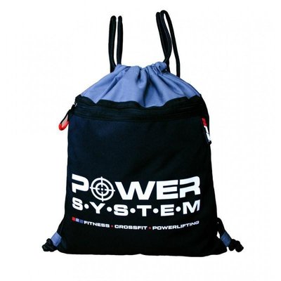 Рюкзак спортивний Power System PS-7011 Gym Sack Alpha Blak/Grey 1411784022 фото