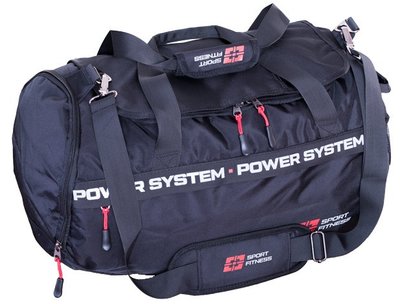 Сумка спортивна Power System PS-7012 Gym Bag-Dynamic Black/Red (38л) 1781690095 фото